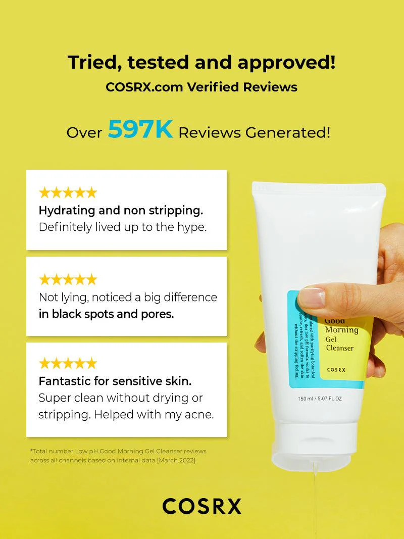 ژل شست و شوی کوزارکس ph پایین | Cosrx Low pH Good Morning Gel Cleanser