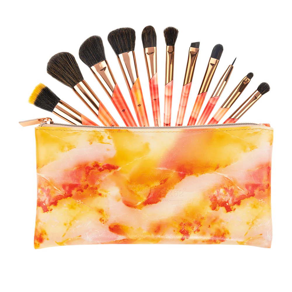 ست براش ۱۱ عددی فوراور۵۲ همراه کیف | Forever52 Professional Artist Coral 11 Pieces Brush Set - XZ011