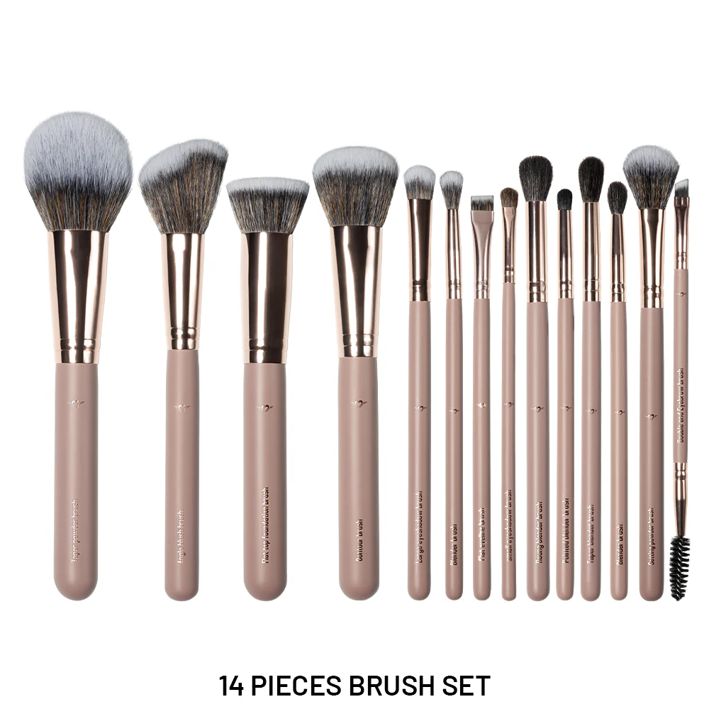 ست براش ۱۴ عددی فوراور۵۲ همراه باکس نگهدارنده | Forever52 14 Pieces Brush Set - XZ016