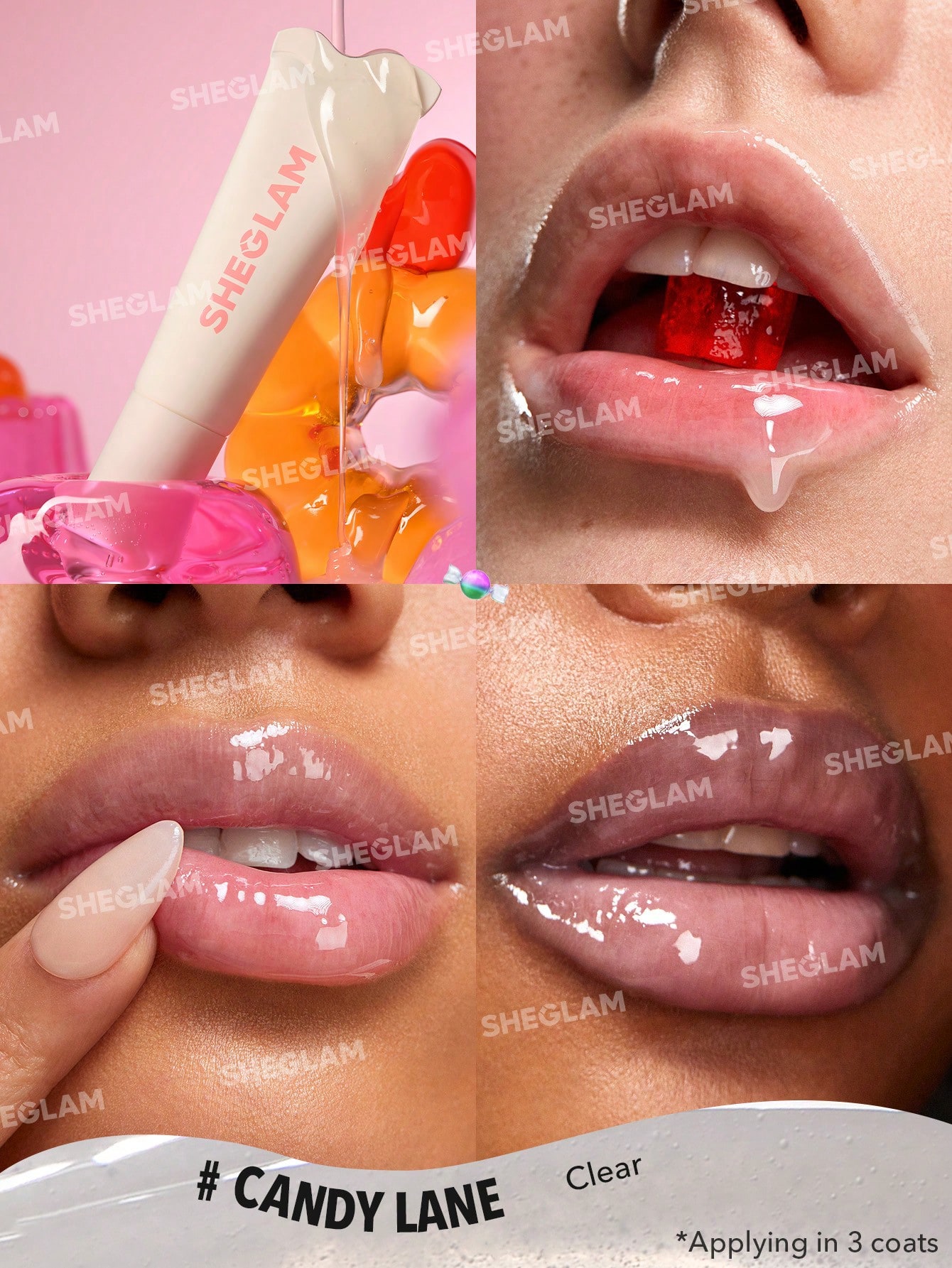 Sheglam Crystal Glaze Moisturizing Lip Gloss Candy Lane