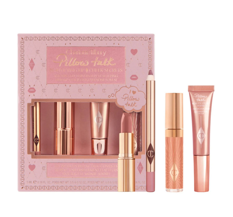 ست هدیه لب و گونه پیلو تاک شارلوت تیلبری | Charlotte Tilbury Pillow Talk Beautifying Lip And Cheek Secrets