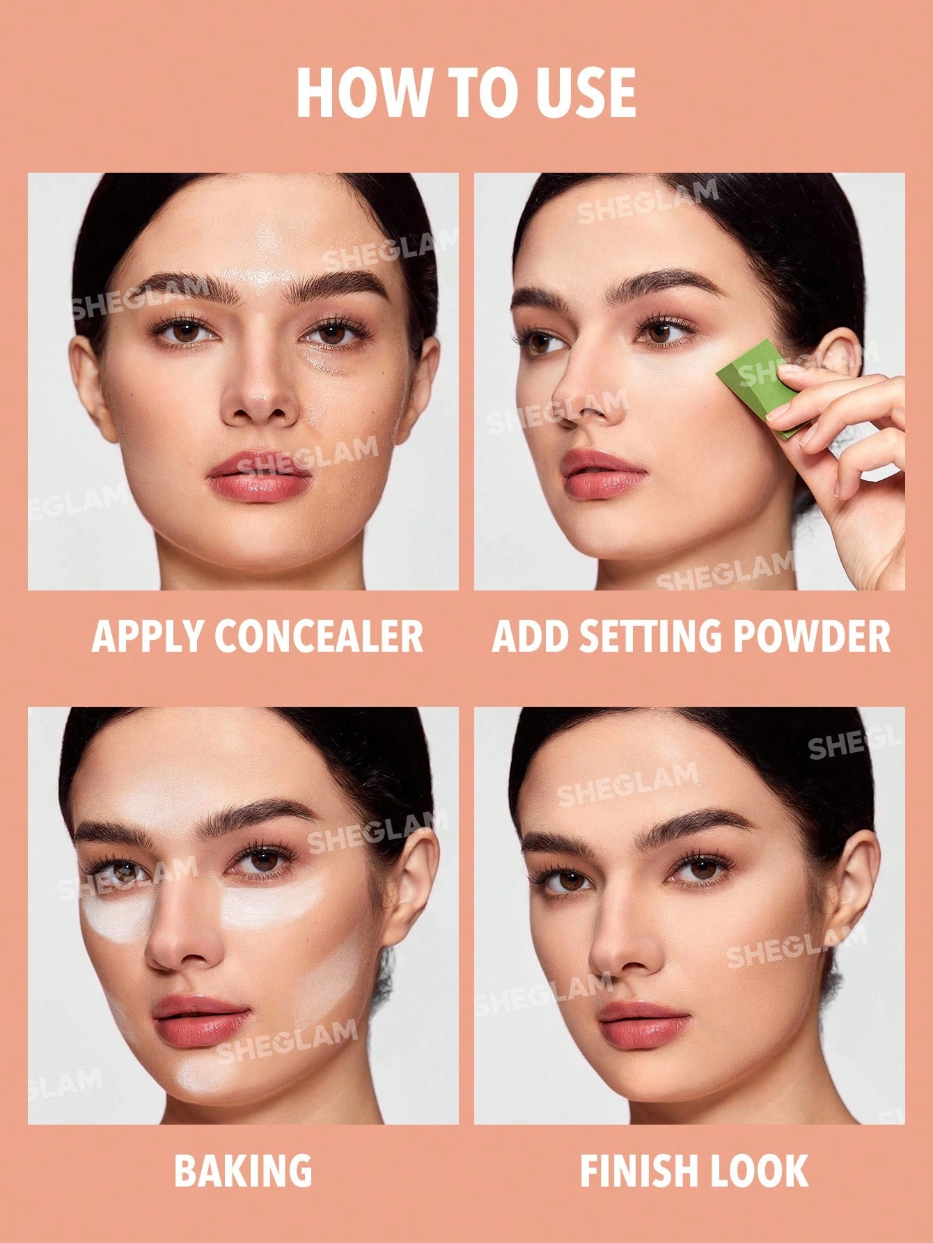 پودر فیکس دو منظوره شیگلم | Sheglam Insta-Ready Face & Under Eye Setting Powder Duo  اورجینال را میتوانید از بهارشاپ بیوتی (BaharShopBeauty.ir) تهیه کنید.