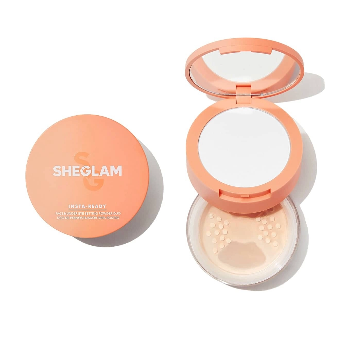 پودر فیکس دو منظوره شیگلم | Sheglam Insta-Ready Face & Under Eye Setting Powder Duo  اورجینال را میتوانید از بهارشاپ بیوتی (BaharShopBeauty.ir) تهیه کنید.