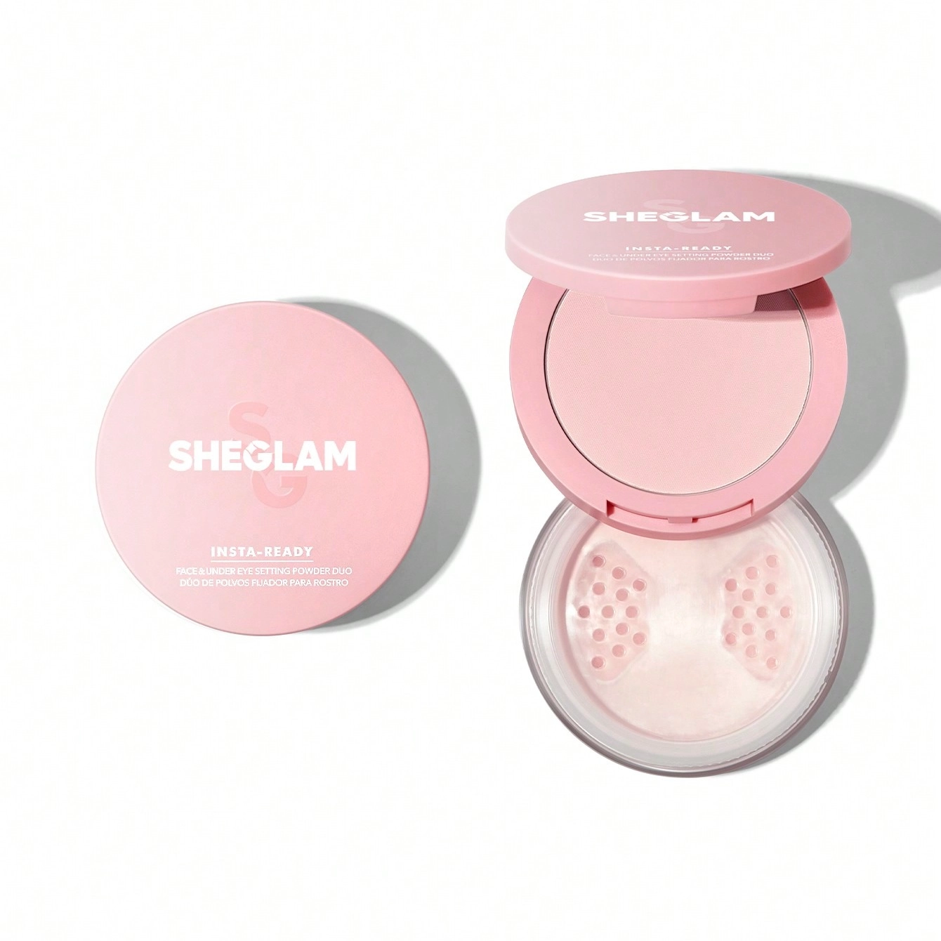 پودر فیکس دو منظوره شیگلم | Sheglam Insta-Ready Face & Under Eye Setting Powder Duo  اورجینال را میتوانید از بهارشاپ بیوتی (BaharShopBeauty.ir) تهیه کنید.