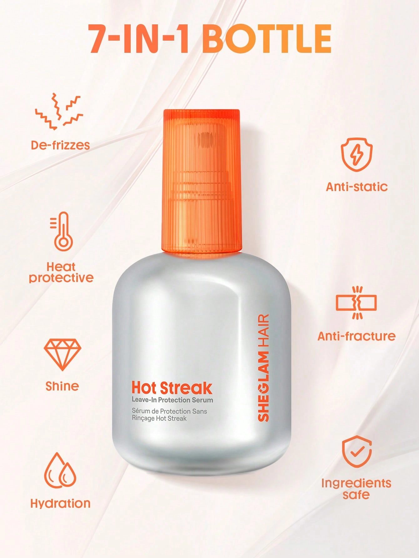سرم محافظ مو در برابر حرارت شیگلم | Sheglam Hot Streak Leave-In Protection Serum