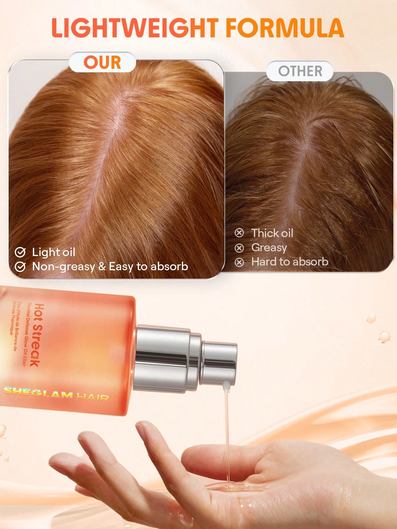 روغن محافظ مو در برابر حرارت شیگلم | Hot Streak Thermal Defense Glow Oil Elixir Sheglam اورجینال را میتوانید از بهارشاپ بیوتی (BaharShopBeauty.ir) تهیه کنید.