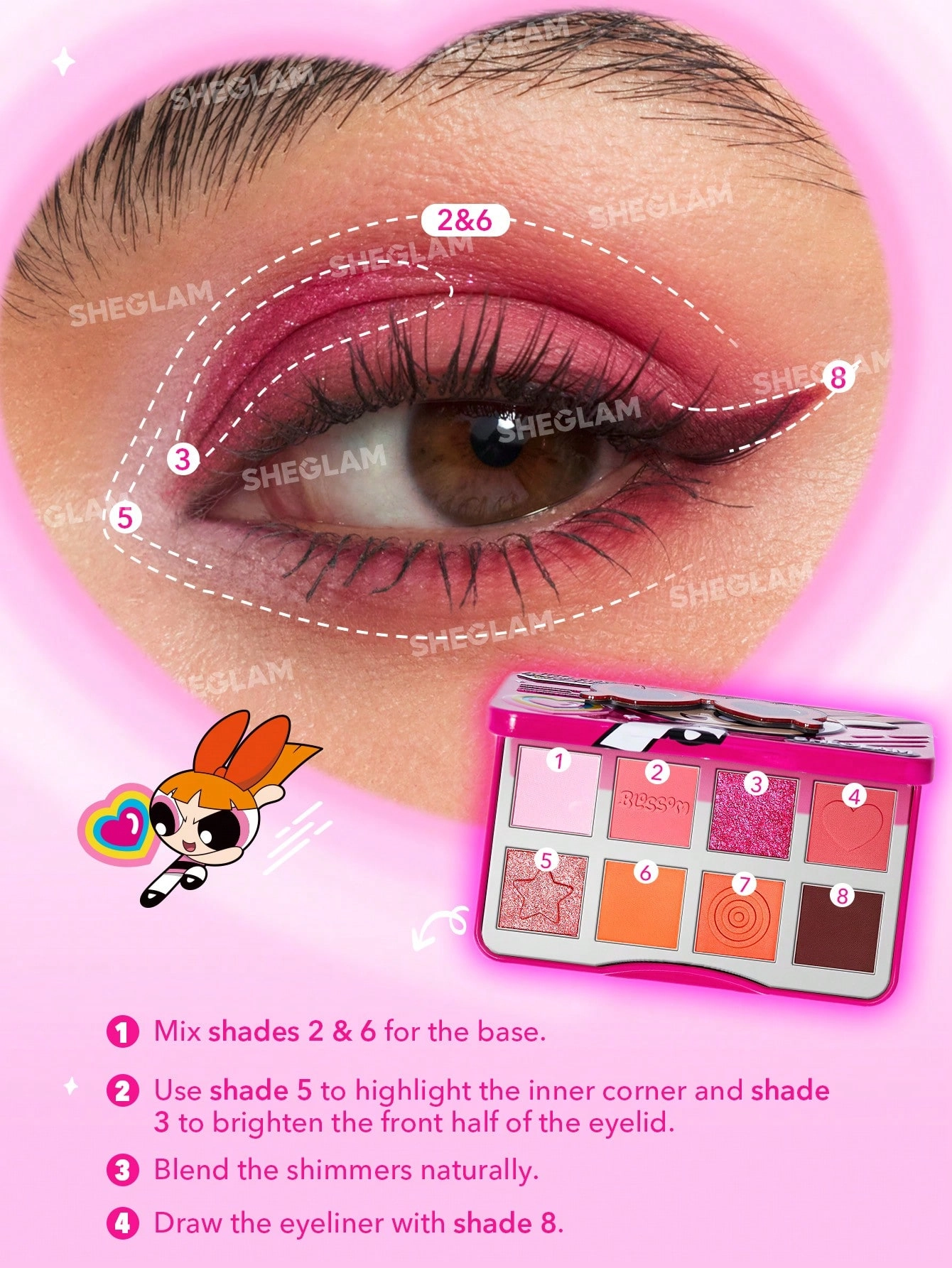 پالت سایه پاور پاف گرل شیگلم | The Powerpuff Girls X SHEGLAM The Professor'S Girls Palette-The Leader اورجینال را میتوانید از بهارشاپ بیوتی (BaharShopBeauty.ir) تهیه کنید.