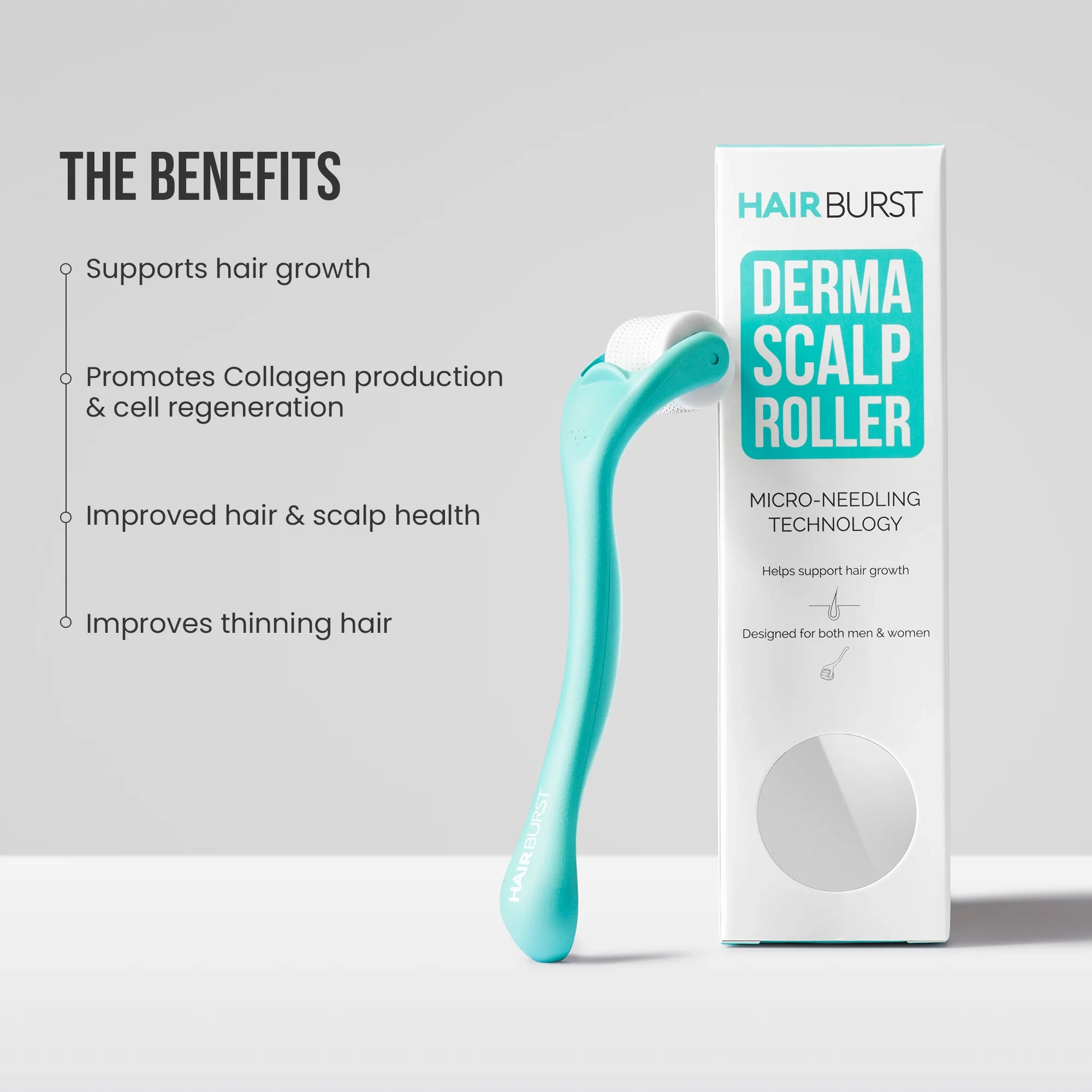 درمارولر کف سر هیربرست | Hairburst Derma Scalp Roller اورجینال را میتوانید از بهارشاپ بیوتی (BaharShopBeauty.ir) تهیه کنید.