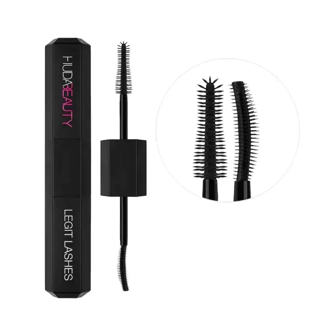 Huda Beauty legit lashes double ended volumizing and lengthening mascara